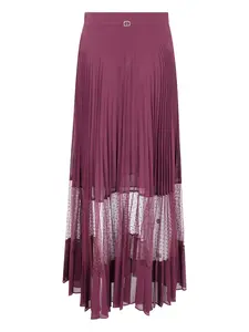 Юбка миди со складками TWINSET, розовый