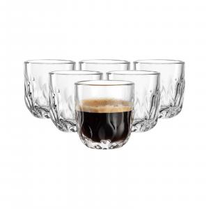 Набор из 6 прозрачных стаканов для эспрессо (3) Gocce объемом 60 мл Leonardo Living, прозрачный