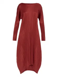 Плиссированное платье Pleats Please Issey Miyake, красный