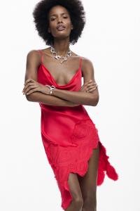 асимметричное платье-комбинация