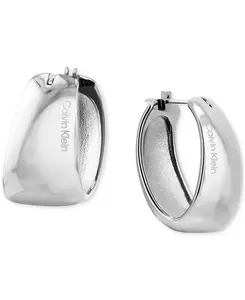 Маленькие серьги-кольца в стиле «современная чистота», 0,97 дюйма Calvin Klein, silver