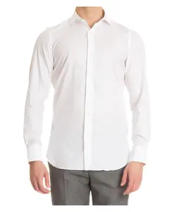 Белая хлопковая твиловая рубашка Finamore, белый