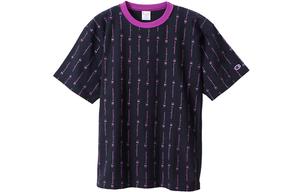 Champion Прямой футболка Japan Version унисекс темно-синяя