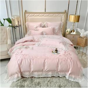 MAIYO Комплект постельного белья MaiyO белый розовый египетский хлопок 1400TC Pink