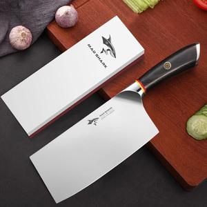 Mad Shark Нож для мяса и костей, кухонный, профессиональный, нож + двусторонний точильный камень