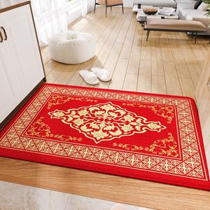Dajiang Ковер 120х180 см для прихожей в китайском стиле, красный, не прилипает к дверным проемам