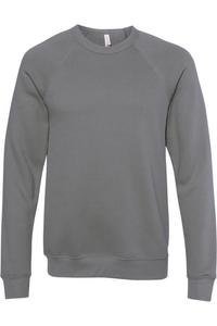 Толстовка унисекс для взрослых из флиса с рукавами реглан Bella + Canvas, цвет carbon grey heather