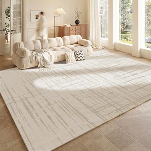 Budis Ковер 180х250 см для гостиной, спальни и кабинета, водостойкий и нескользящий, кремовый, моющийся
