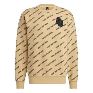 Свитер monogram sweatshirt 'tan black' Adidas, бежевый