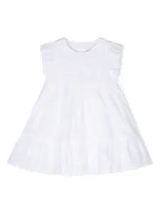 Комплект из платья и блумеров с оборками Il Gufo, белый
