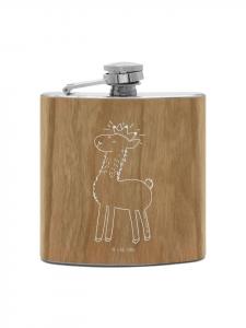 Mr. & Mrs. Panda Фляга Flachmann Hund Glück ohne Spruch in Braun