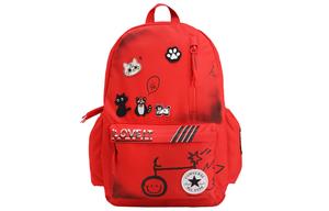 Полиэстер, полиэстер рюкзак Medium Unisex белый коричневый Converse, Meowth Fun