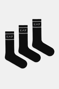 Набор из 3 пар носков EA7 Emporio Armani, черный