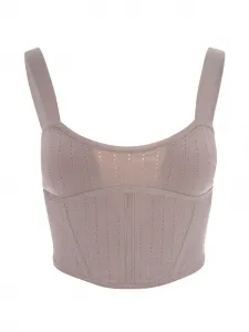 Топ на молнии Patrizia Pepe, бежевый