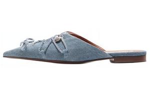 Джинсовые тапочки на шнуровке Acne Studios, синий