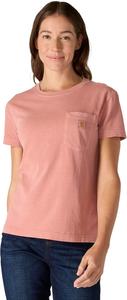 Carhartt женская футболка с карманом, свободный крой, легкая, с коротким рукавом, окрашенная в готовом виде, Rose Tint