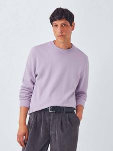 Хлопковый джемпер с кашемиром с круглым вырезом John Lewis, Orchid Petal