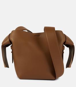 Кожаная мини-сумка через плечо Musubi Acne Studios, коричневый