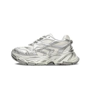 CHIKOKU Мунфолл Гэлакси амортизирующие противоскользящие и износостойкие низкие массивные кроссовки унисекс серебристые серебристые женские, цвет Silver Women's