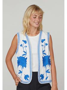 Утепленный жилет SisterS point, белый/синий