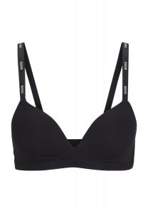 Женский беспроводной бюстгальтер Ci с бретелями с логотипом BOSS, черный