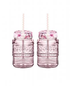 Набор из 2 банок Claro Mason Godinger, розовый