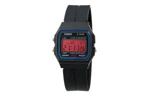 CASIO Кварцевые часы Retrofit Series с силиконовым ремешком, мужские часы с черным циферблатом