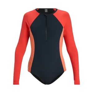 Женский купальник с длинным рукавом Roxy Active, черный