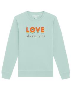 Толстовка Watapparel Love always wins, лазурный