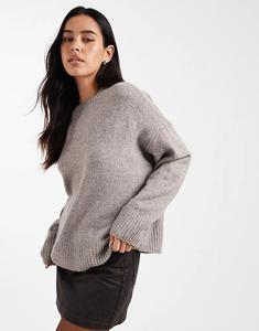 Мягкий джемпер Vero Moda с круглым вырезом цвета «лунный камень»