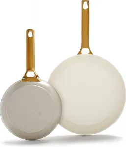 Набор сковородок GreenPan с керамической поверхностью, 20/25 см, серо-бежевый