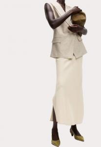 Юбка Marks & Spencer Maxi skirt, Oatmeal/Multi-Coloured