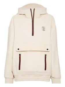 Худи на молнии Brunello Cucinelli, бежевый