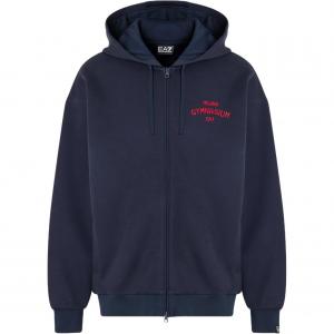 Толстовка с молнией и вышитым логотипом ea7 EMPORIO ARMANI, синий