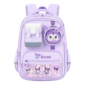 Sanrio Куломи Полиэстер Студенческая Сумка Обычная Женская Фиолетовая, Kuromi Purple Small (Grades 1-3)