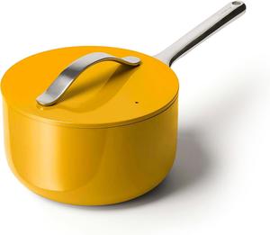 Кастрюля Caraway керамическая с антипригарным покрытием и крышкой 2,8 л, желтый