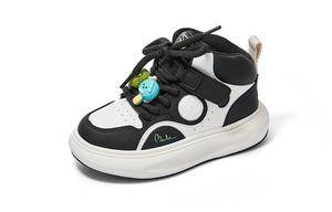 Противоскользящие амортизаторы с износостойкими свойствами. Детские кроссовки для скейтбординга средней высоты. FAIRWHALE, черный