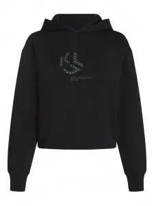 Худи с логотипом и заклепками Karl Lagerfeld Jeans, черный