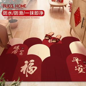 Budis Ковер 60х120 см для прихожей в стиле китайского нового года, водонепроницаемый, нескользящий, моющийся