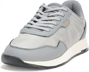 Мужские кроссовки BOSS из титанового нейлонового смешанного материала с шнуровкой, серый