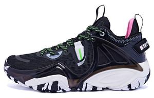 Скользоустойчивые амортизирующие баскетбольные кроссовки мужские высокие Black Jordan White QIAODAN, Black/Jordan White