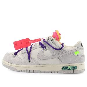 Кроссовки x off white dunk low Nike, серый