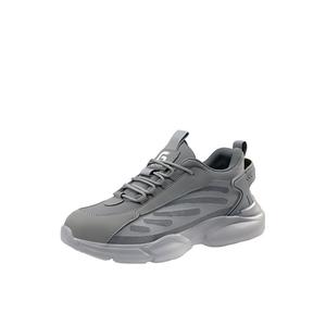 Нескользящие, износостойкие, ударопрочные низкие кроссовки на массивной подошве, мужские серые GUYISA, Gray