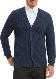 Мужской кардиган Kallspin из чистого хлопка с воротником V-образной формы