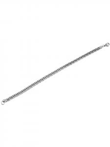 Adeliás Браслет унисекс из нержавеющей стали, 25 см, серебристый