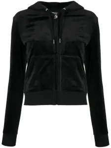 Велюровое худи Roberstson на молнии Juicy Couture, черный
