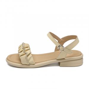 ZHR Женские сандалии на одной застежке светло-желтые, цвет Light Yellow