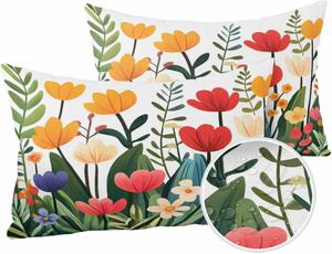 Huotupsine Декоративные подушки с цветочным принтом для улицы Multicolor