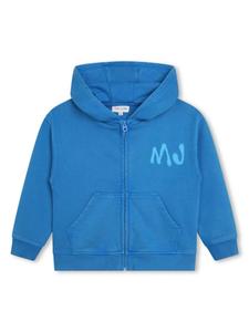 Marc Jacobs Kids худи на молнии с логотипом, синий