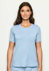 Пижамный топ Yamamay Pyjama top, Turquoise Plain/Light Blue